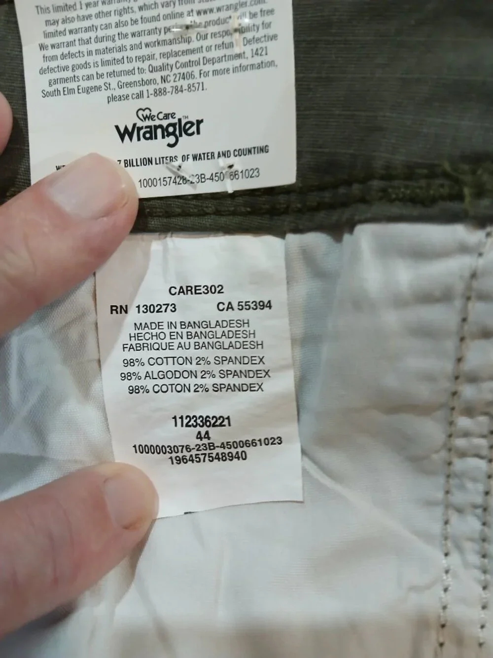 Wrangler Five Star Premium Cargo Shorts Men's 44 Olive Relaxed Fit NWT